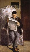 Paul Cezanne in reading the artist's father Sweden oil painting reproduction